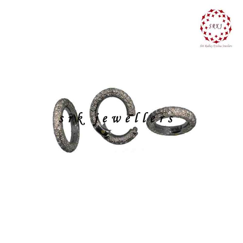 Precious Good Looking Round Ring Designer Push Lock/Clasp, Sliver Jewelry