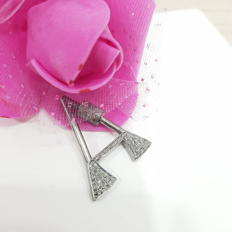 Secrets Within Jewelry, A Latter Designer Pave Diamond Carbineer Clasp, Jewelry, Gift For Loved One