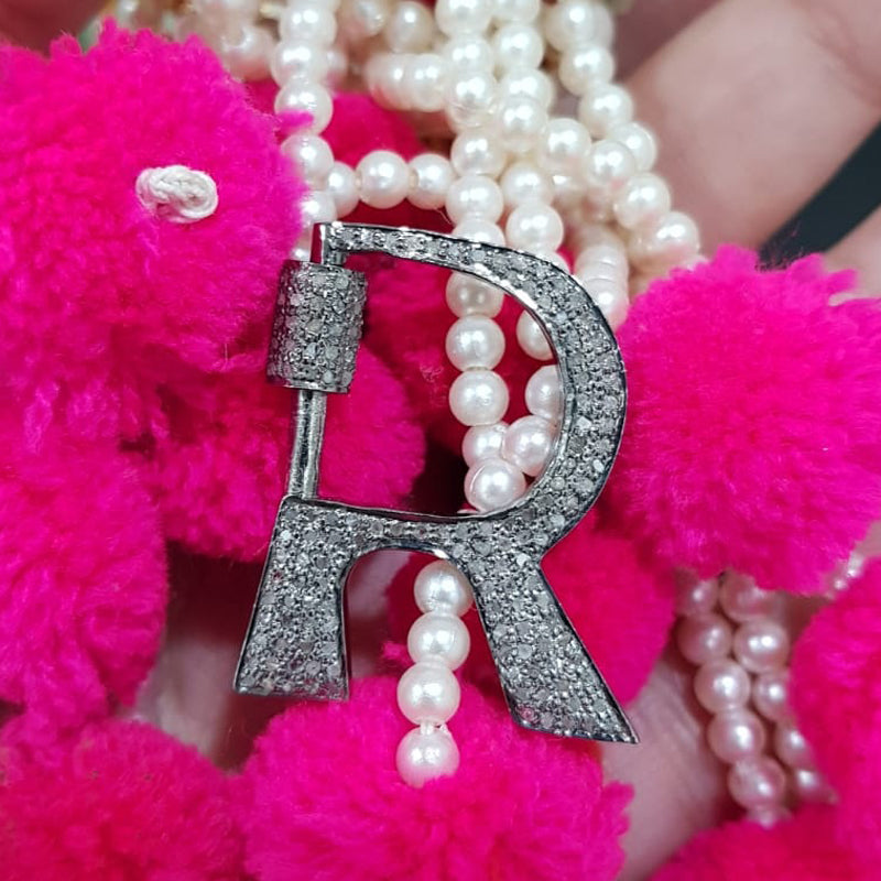 Unlock the secrets of timeless beauty, Glorious Diamond Latter Screw Clasp Lobster, Silver Jewelry