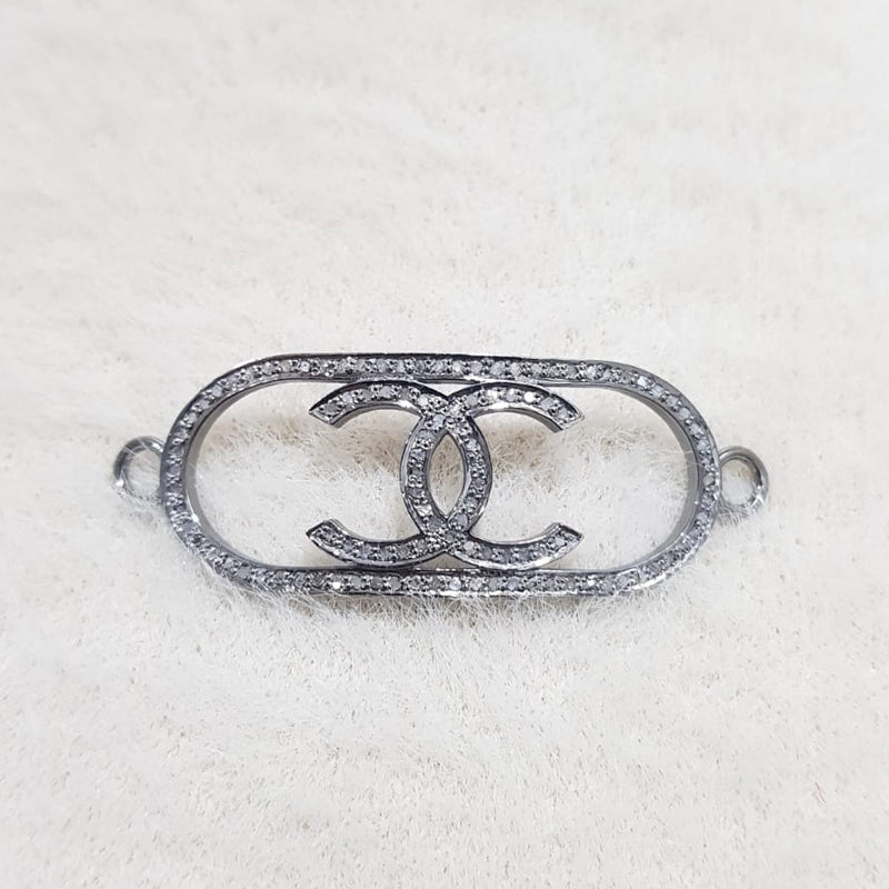 Classic Handmade 925 Sterling Silver CC Connector, Silver Jewelry, Gift For Someone