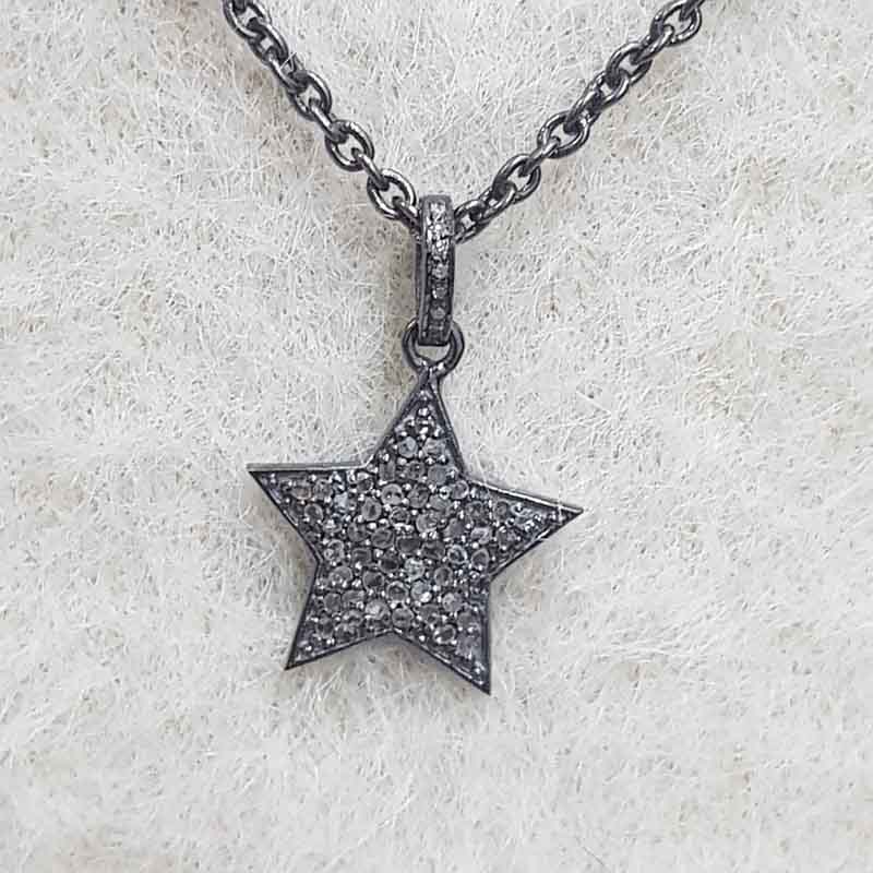 Small Beautiful Pave Diamond Star Charm, Minimalist Star Charm, Gift For Her, Birthday Gift