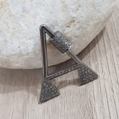 Secrets Within Jewelry, A Latter Designer Pave Diamond Carbineer Clasp, Jewelry, Gift For Loved One