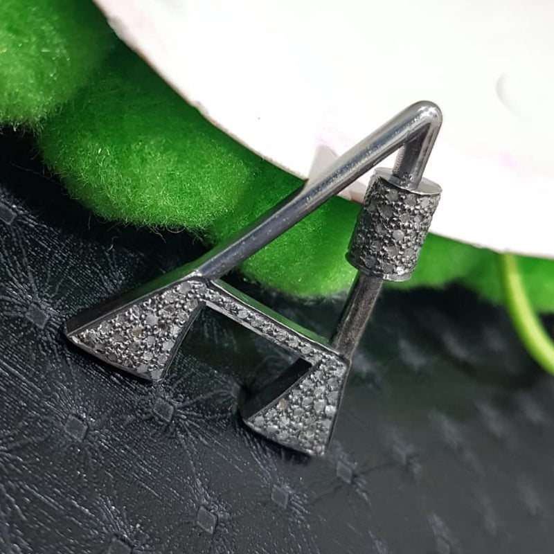 Secrets Within Jewelry, A Latter Designer Pave Diamond Carbineer Clasp, Jewelry, Gift For Loved One