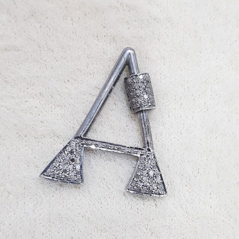 Secrets Within Jewelry, A Latter Designer Pave Diamond Carbineer Clasp, Jewelry, Gift For Loved One