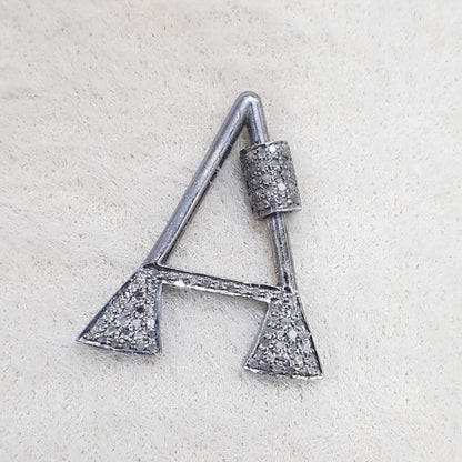 Secrets Within Jewelry, A Latter Designer Pave Diamond Carbineer Clasp, Jewelry, Gift For Loved One