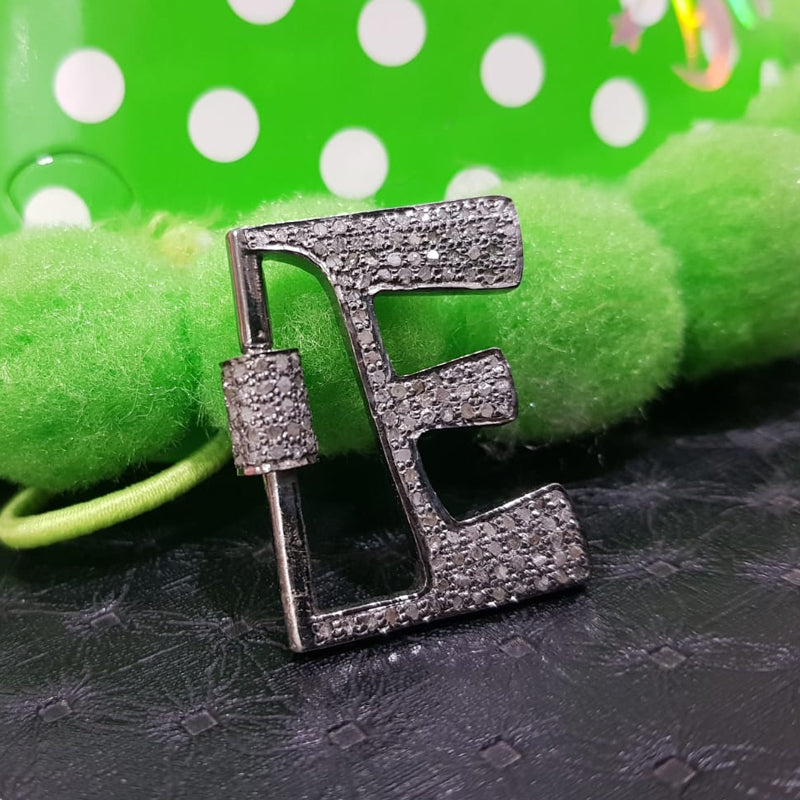 Glorious Diamond Latter Screw Clasp Lobster, Silver Jewelry, Gift For Someone