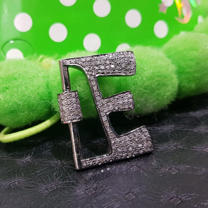 Glorious Diamond Latter Screw Clasp Lobster, Silver Jewelry, Gift For Someone