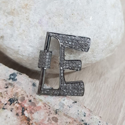 Glorious Diamond Latter Screw Clasp Lobster, Silver Jewelry, Gift For Someone