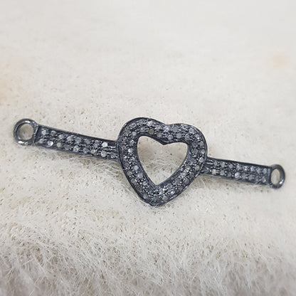 Precious Heart Style Connector, Open Heart Connector, Gift For Lover, Wedding Gift