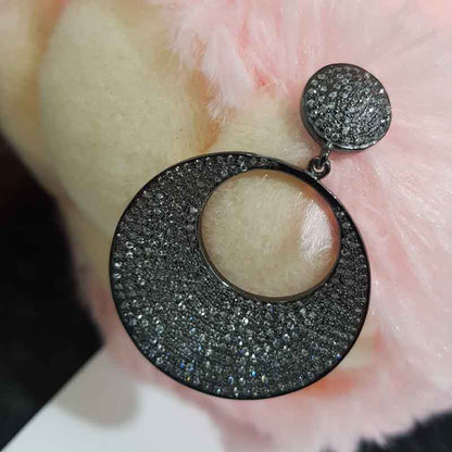 Round Fancy American Diamond studded Earring