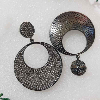 Round Fancy American Diamond studded Earring