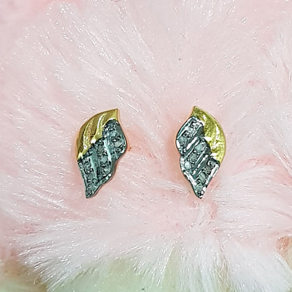 Stunning Feather Style Pave Stud, Silver Jewelry, Gift For Special One