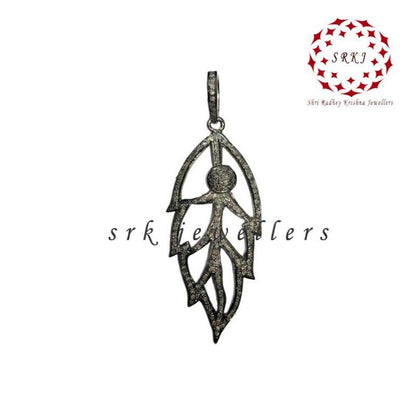 Looking Beautiful Leaf Pendant, Leaf Design Pendant, 925 Silver Jewelry