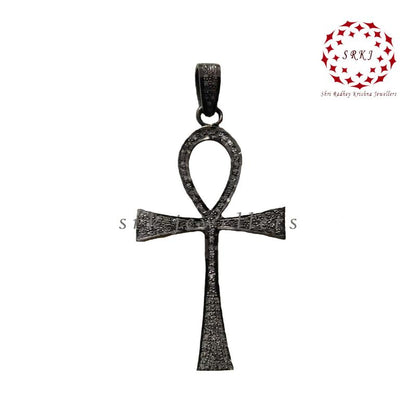 Handmade Designer Fully Pave Diamond Cross Pendant, Christen Symbol Cross Designer Pendant, Christmas Special