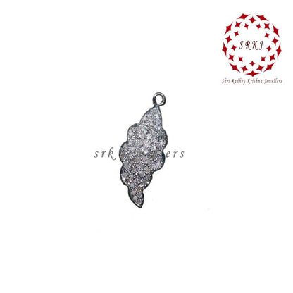 Pave Diamond Fancy Handmade Designer leaf Charm, Cutest Leaf Charm, Birthday Gift