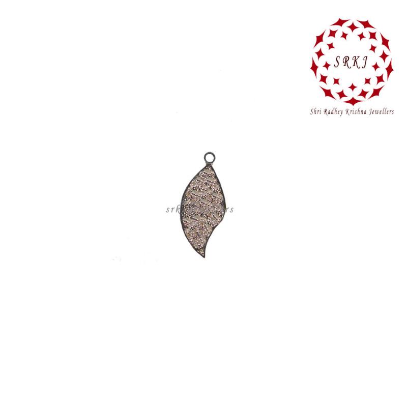 Beautifully Designed Leaf Style Charm, Leaf charm, 925 Sterling Silver Jewelry