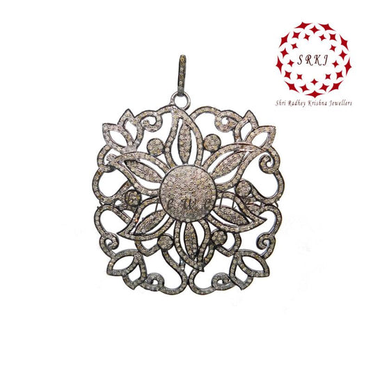 Lovely Flower Designed Fancy Pendant, Stunning And Heavy Pendant, Wedding Gift, Gift For Lover