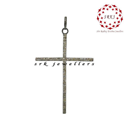 Stunning Cross Pendant With Pave Diamond Layers, Cross Necklace, Gift For Her, Christmas Gift