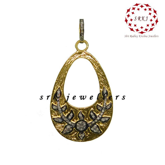 Attractive Pave Diamond Handmade Fancy Designer Pendant, Anniversary Gift, Gift For Wife