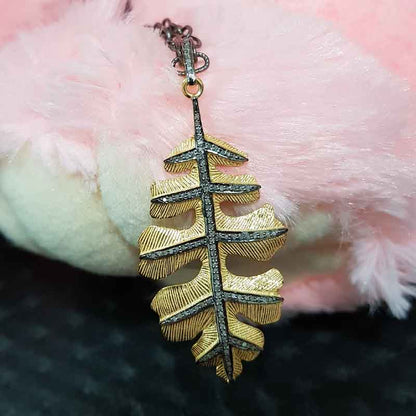 Tree Lief Pendant, Lief Pave Diamond Pendant