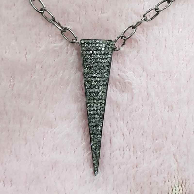 925 Sterling Silver Spike Pendant, Fancy Designer Pendant, Silver Pendant