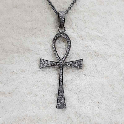 Handmade Designer Fully Pave Diamond Cross Pendant, Christen Symbol Cross Designer Pendant, Christmas Special