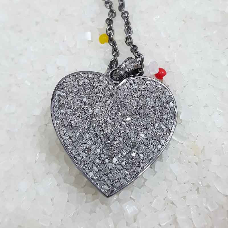 Beautifully Designed Ruby And Stone Heart Pendant, Heart Pendant  Lovers Gift, Gift For Someone Special one