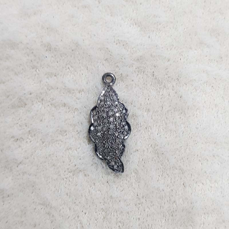 Pave Diamond Fancy Handmade Designer leaf Charm, Cutest Leaf Charm, Birthday Gift