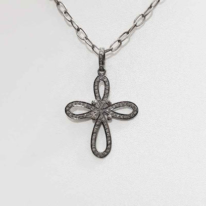 Beautiful Cross Style Pave Diamond Pendant, Christmas Gift, occasion Gift