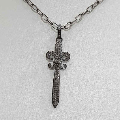 Stylish Fully Pave Diamond Cross Pendant, Christmas Day Special Gift