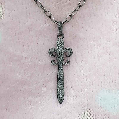 Stylish Fully Pave Diamond Cross Pendant, Christmas Day Special Gift