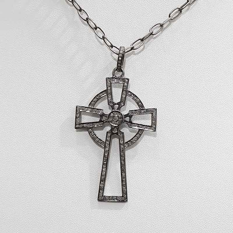 Natural Pave Diamond Gorgeous Cross Pendant, Christens Symbol Pendant