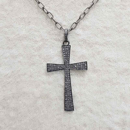 Handmade Designer Fully pave diamond Cross Pendant, Gift For Him