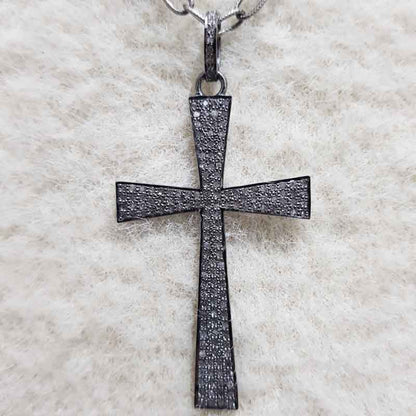 Handmade Designer Fully pave diamond Cross Pendant, Gift For Him