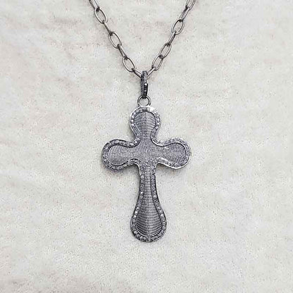 Finish 925 Sterling Silver Cross Pendant, Christmas Day Gift