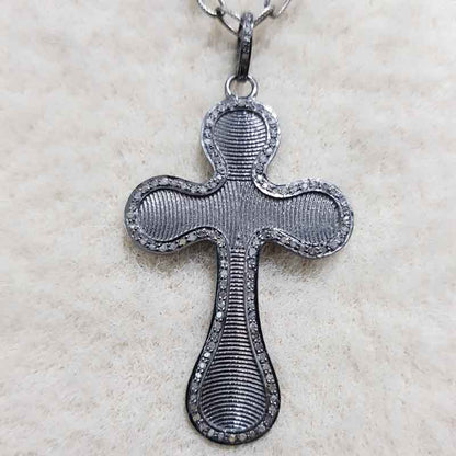 Finish 925 Sterling Silver Cross Pendant, Christmas Day Gift