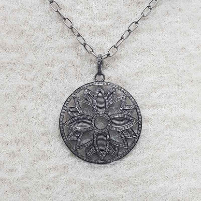 Stunning Flower Pendant, 925 Sterling Silver Flower Jewelry, Gift For Mom