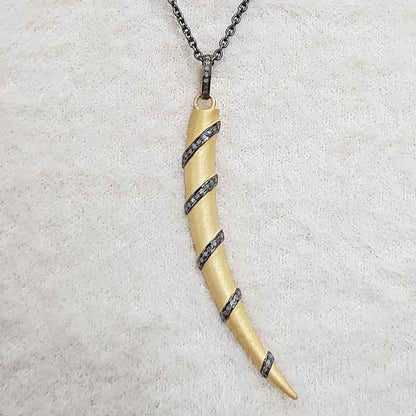 Handmade Designer Horn Pendant, Horn Shape, Stunning Pendant, Wedding Gift