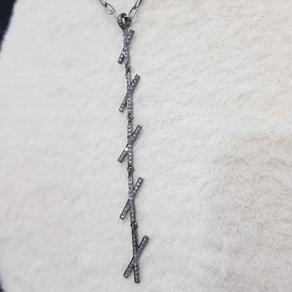 925 Sterling Silver Handmade Cross Style Long Hanging Pendant, Silver Jewelry, Amazing Hanging Pendant