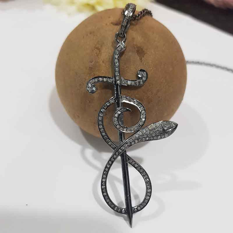 Beautifully Designed Pave Diamond Snake Pendant, Attractive Snake Design necklace, Gift For Someone, Birthday Gift