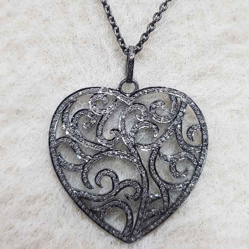 Gorgeous Looking Fancy Designer Heart pendant, Wedding Gift, Silver Jewelry