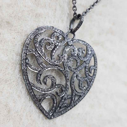 Gorgeous Looking Fancy Designer Heart pendant, Wedding Gift, Silver Jewelry