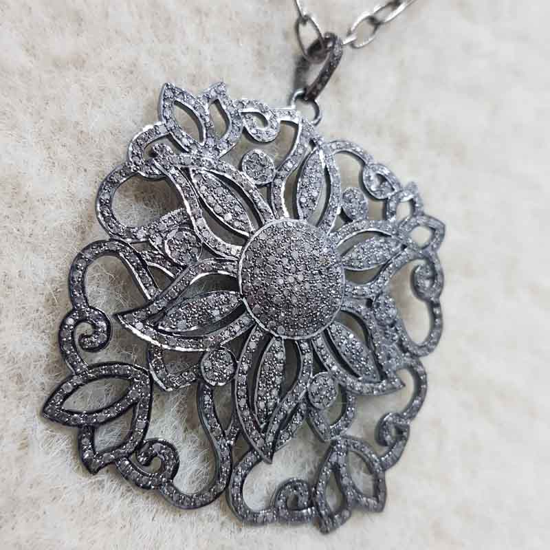 Lovely Flower Designed Fancy Pendant, Stunning And Heavy Pendant, Wedding Gift, Gift For Lover