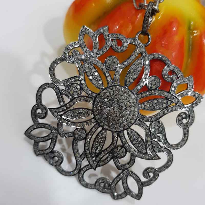 Lovely Flower Designed Fancy Pendant, Stunning And Heavy Pendant, Wedding Gift, Gift For Lover