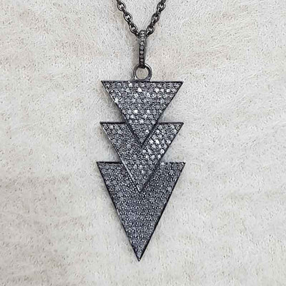 Fully Pave Diamond Setting Arrowhead Style Pendant, Beautifully Arrow necklace, Wedding Gift