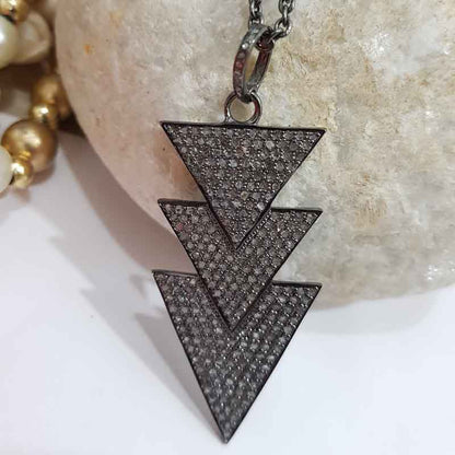 Fully Pave Diamond Setting Arrowhead Style Pendant, Beautifully Arrow necklace, Wedding Gift