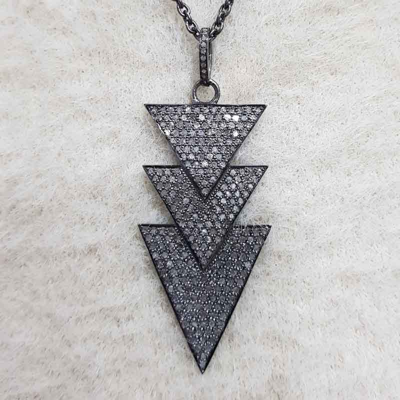 Fully Pave Diamond Setting Arrowhead Style Pendant, Beautifully Arrow necklace, Wedding Gift