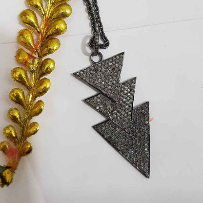 Fully Pave Diamond Setting Arrowhead Style Pendant, Beautifully Arrow necklace, Wedding Gift