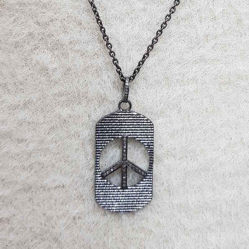 Stunning Peace Designer Dog Tag Pendant, Anytime Using Tag Necklace, Gift For Her