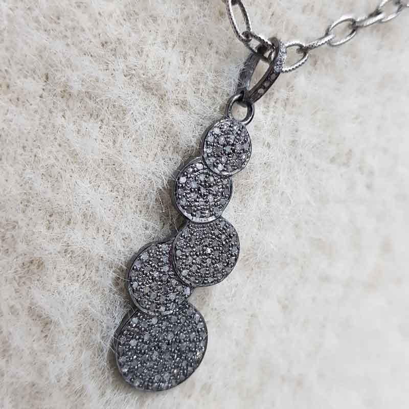 Fully Pave Diamond Setting Handmade Fancy Designer Pendant, Round Hanging Necklace, Gift For Girl, Wedding Gift